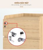 Tab Di Động 3 Ngăn TDD07.1 35x48x60 - Vân gỗ đậm