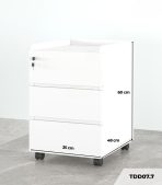 Tab Di Động 3 Ngăn TDD07.7 35x48x60 - Trắng