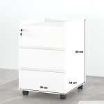 Tab Di Động 3 Ngăn TDD07.7 35x48x60 - Trắng