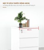 Tab Di Động 3 Ngăn TDD08.13 40x48x60 - Vân gỗ nhạt + Trắng - Ảnh 6