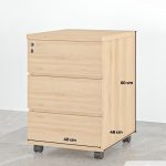 Tab Di Động 3 Ngăn TDD08.10 40x48x60 - Vân gỗ