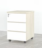 Tab Di Động 3 Ngăn TDD08.13 40x48x60 - Vân gỗ nhạt + Trắng