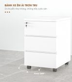 Tab Di Động 3 Ngăn TDD08.7 35x48x60 - Trắng
