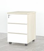Tab Di Động 3 Ngăn TDD08.6 35x48x60 - Vân gỗ nhạt + Trắng