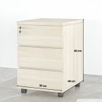 Tab Di Động 3 Ngăn TDD08.2 35x48x60 - Vân gỗ nhạt