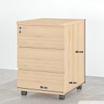 Tab Di Động 3 Ngăn TDD08.3 35x48x60 - Vân gỗ