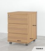 Tab Di Động 3 Ngăn TDD08.8 40x48x60 - Vân gỗ đậm
