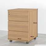 Tab Di Động 3 Ngăn TDD08.8 40x48x60 - Vân gỗ đậm