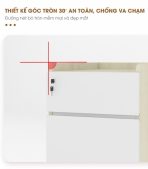 Tab Di Động 2 Ngăn TDD09.4 35x48x60 - Vân gỗ đậm + Trắng