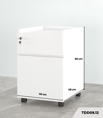 Tab Di Động 2 Ngăn TDD09.12 40x48x60 - Trắng