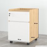 Tab Di Động 2 Ngăn TDD09.3 35x48x60 - Vân gỗ + Trắng