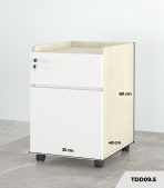 Tab Di Động 2 Ngăn TDD09.5 35x48x60 - Vân gỗ nhạt + Trắng