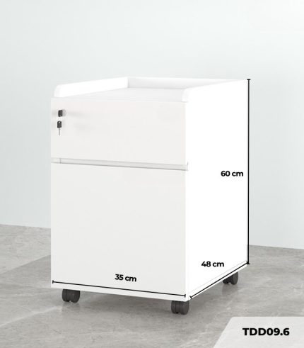 Tab Di Động 2 Ngăn TDD09.6 35x48x60 - Trắng
