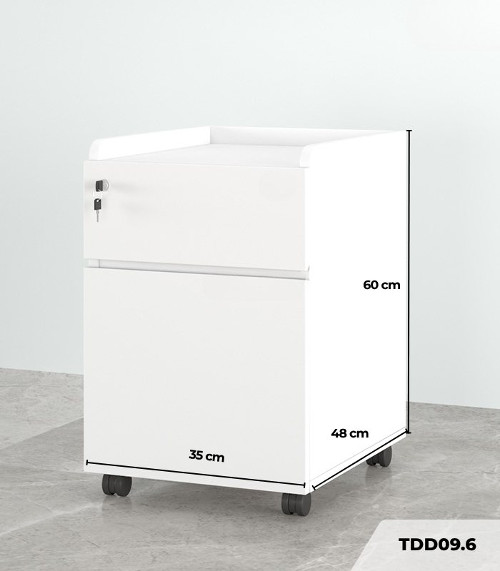 Tab Di Động 2 Ngăn TDD09.6 35x48x60 - Trắng