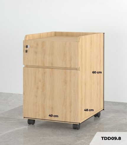 Tab Di Động 2 Ngăn TDD09.8 40x48x60 - Vân gỗ