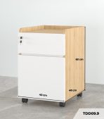 Tab Di Động 2 Ngăn TDD09.9 40x48x60 - Vân gỗ + Trắng