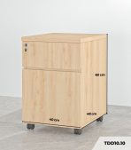Tab Di Động 2 Ngăn TDD10.10 40x48x60 - Vân gỗ