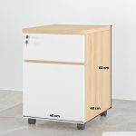 Tab Di Động 2 Ngăn TDD10.11 40x48x60 - Vân gỗ + Trắng
