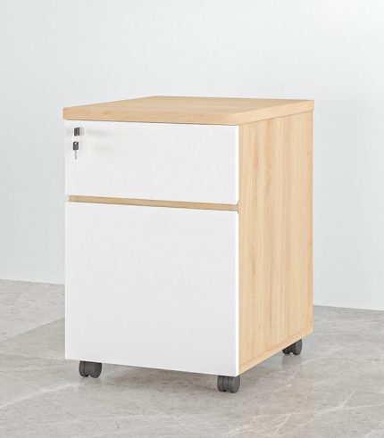 Tab Di Động 2 Ngăn TDD10.11 40x48x60 - Vân gỗ + Trắng