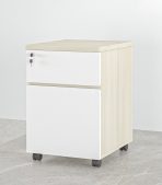 Tab Di Động 2 Ngăn TDD10.13 40x48x60 - Vân gỗ nhạt + Trắng