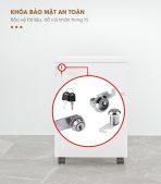Tab Di Động 2 Ngăn TDD10.1 35x48x60 - Vân gỗ đậm