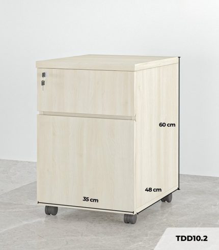 Tab Di Động 2 Ngăn TDD10.2 35x48x60 - Vân gỗ nhạt