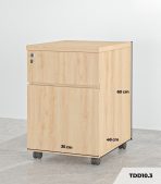 Tab Di Động 2 Ngăn TDD10.3 35x48x60 - Vân gỗ