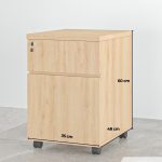 Tab Di Động 2 Ngăn TDD10.3 35x48x60 - Vân gỗ