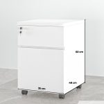 Tab Di Động 2 Ngăn TDD10.7 35x48x60 - Trắng