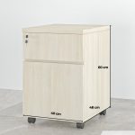 Tab Di Động 2 Ngăn TDD10.9 40x48x60 - Vân gỗ nhạt