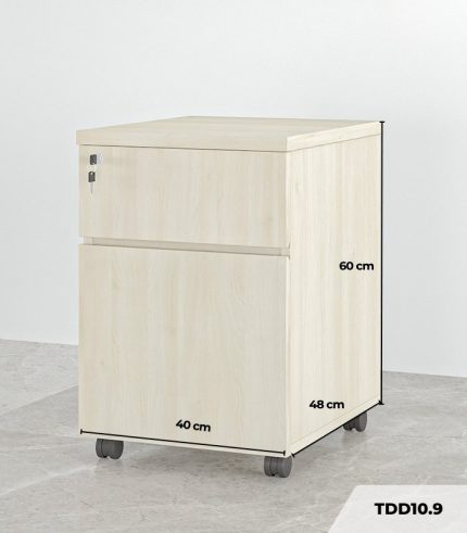 Tab Di Động 2 Ngăn TDD10.9 40x48x60 - Vân gỗ nhạt