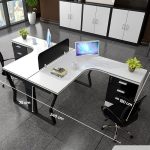 Cụm bàn làm việc 2 người LBV75.9 240x120 - Trắng Khung đen