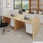 Cụm bàn làm việc 4 người LBV79.2 240x120 - Vân gỗ nhạt