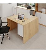 Cụm bàn làm việc 2 người LBV79.3 120x120 - Vân gỗ nhạt