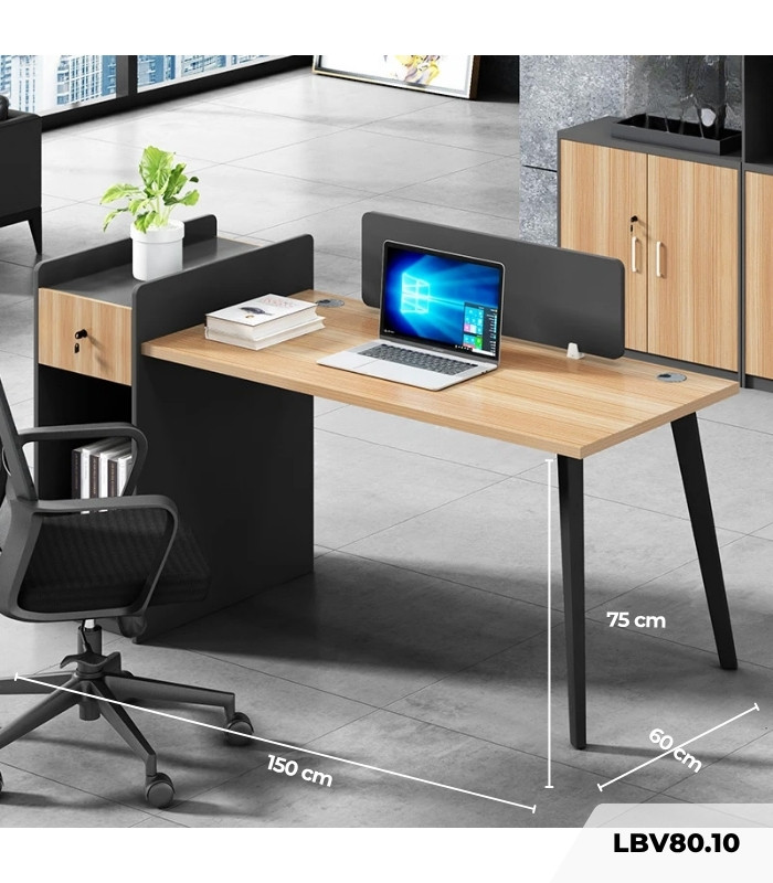 Bàn làm việc LBV80.10 150x60 - Vân gỗ nhạt