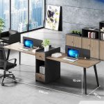 Cụm bàn làm việc 2 người LBV80.3 270x60 - Vân gỗ đậm