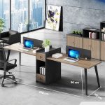 Cụm bàn làm việc 2 người LBV80.3 270x60 - Vân gỗ đậm
