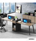 Cụm bàn làm việc 2 người LBV80.3 270x60 - Vân gỗ đậm