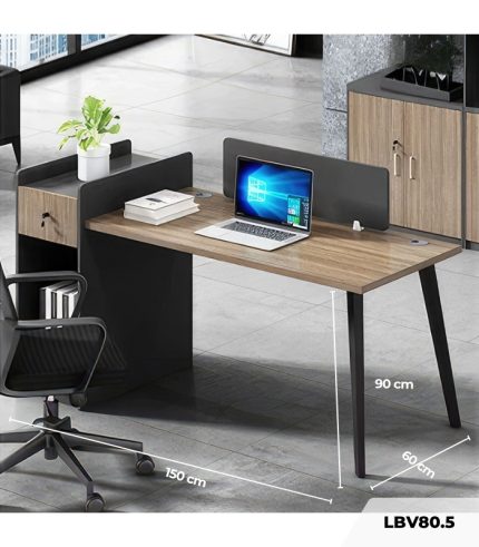 Bàn làm việc LBV80.5 150x60 - Vân gỗ đậm