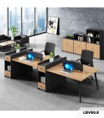 Cụm bàn làm việc 2 người LBV80.8 270x60 - Vân gỗ nhạt