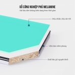 Cụm bàn làm việc 8+2 người LBV87.1 624x220 - Vân gỗ nhạt kết hợp Ghi
