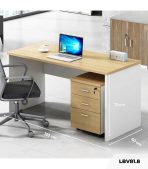 Bàn làm việc LBV81.8 120x60 - Vân gỗ nhạt kết hợp Trắng
