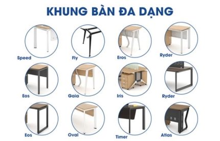 Cụm bàn làm việc 3 người LBV78.5 268x232 - Mặt bàn trắng - Khung đen