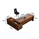 Bàn làm việc BGD25.2 160×120x75 – Vân gỗ đậm