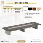 Bàn họp BHP02.2 450x160 - Vân gỗ kết hợp Ghi nhạt - Ảnh 5