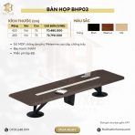 Bàn họp BHP03.2 480x156- Vân gỗ kết hợp Xanh Navy - Ảnh 4