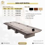 Bàn họp BHP06.1 360x200 - Vân gỗ kết hợp Be - Ảnh 6