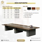 Bàn họp BHP12.6 600x150 - Vân gỗ đậm - Ảnh 3