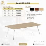 Bàn họp BHP13.3 200x98 - Vân gỗ nhạt - Ảnh 8