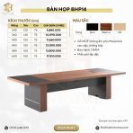 Bàn họp BHP14.1 240x120 - Vân gỗ kết hợp Ghi